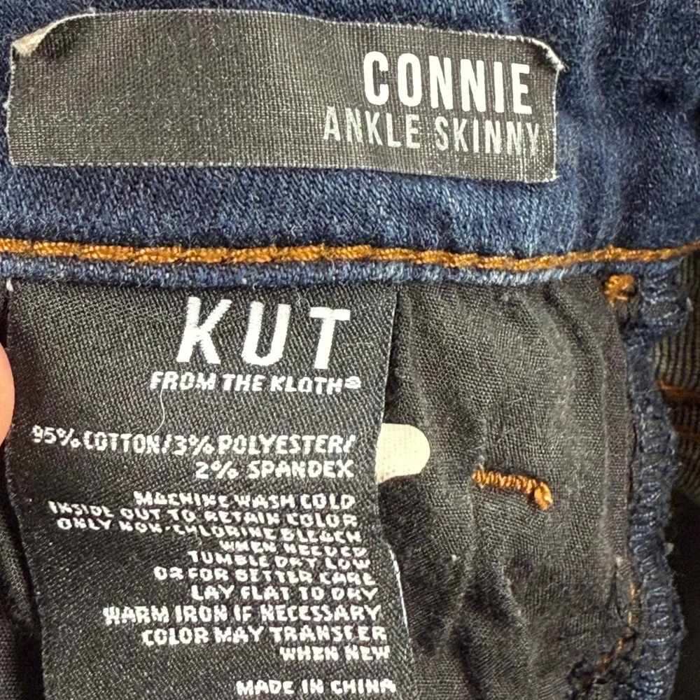 KUT from the Kloth Connie Jeans Size 2 Ankle Skinny Dark Wash Zip Ankle  Women's